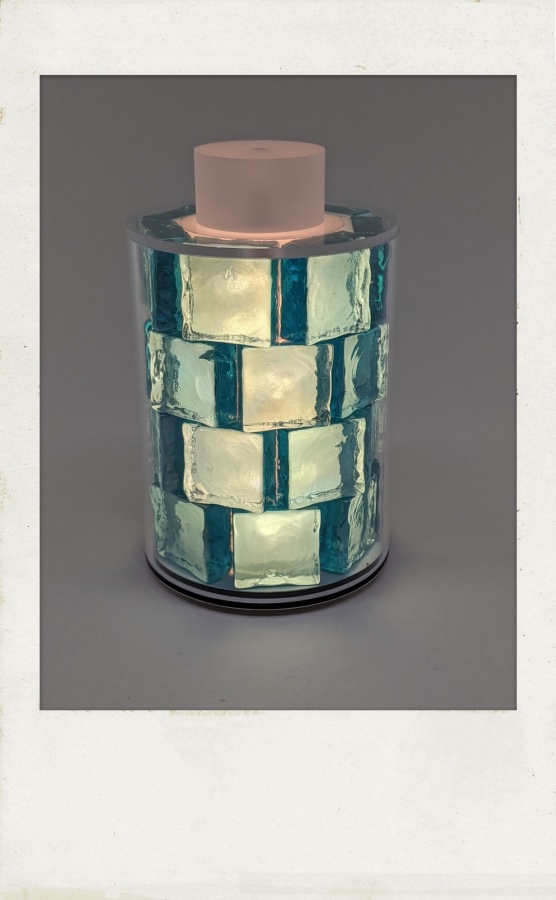 Flacon Pâte de Verre Turquoise